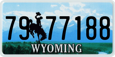 WY license plate 7977188