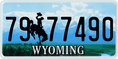WY license plate 7977490