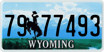 WY license plate 7977493