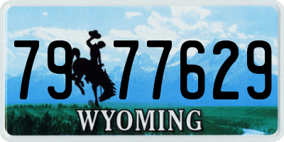 WY license plate 7977629