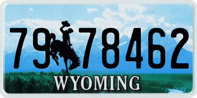 WY license plate 7978462