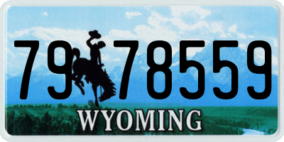 WY license plate 7978559