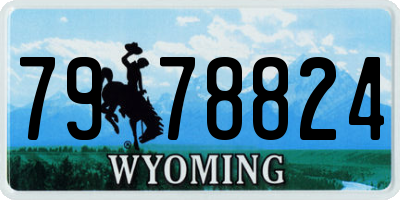 WY license plate 7978824