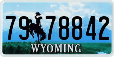 WY license plate 7978842