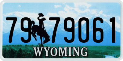 WY license plate 7979061