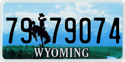 WY license plate 7979074