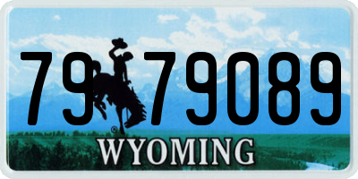 WY license plate 7979089