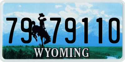 WY license plate 7979110