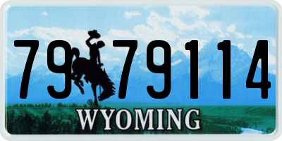WY license plate 7979114