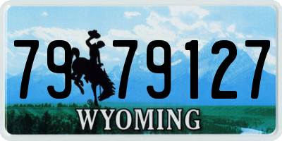 WY license plate 7979127