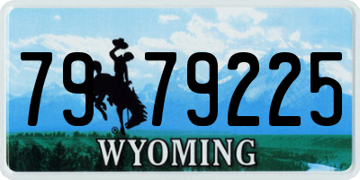 WY license plate 7979225