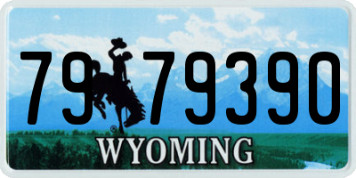 WY license plate 7979390