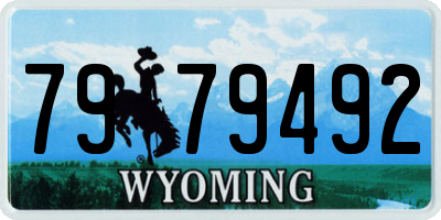 WY license plate 7979492