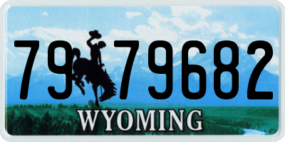 WY license plate 7979682