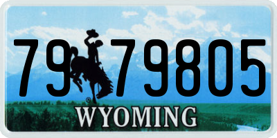 WY license plate 7979805