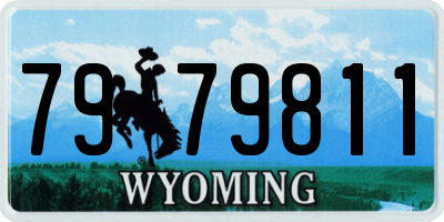 WY license plate 7979811