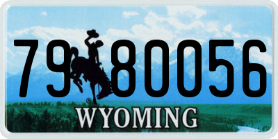 WY license plate 7980056