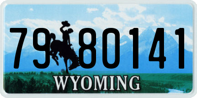 WY license plate 7980141