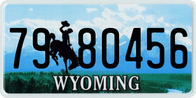 WY license plate 7980456