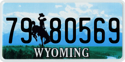 WY license plate 7980569