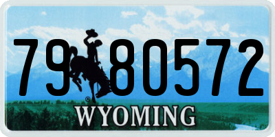 WY license plate 7980572