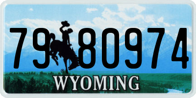 WY license plate 7980974