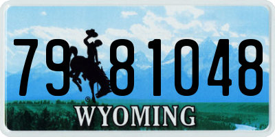 WY license plate 7981048