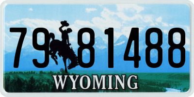 WY license plate 7981488