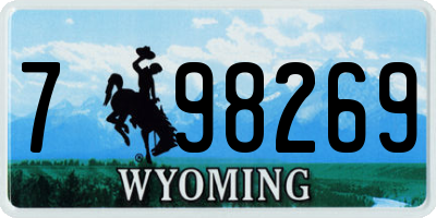 WY license plate 798269