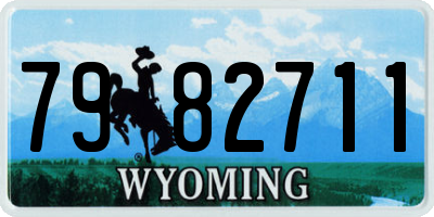 WY license plate 7982711
