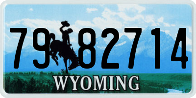 WY license plate 7982714
