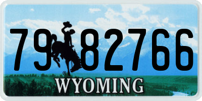 WY license plate 7982766