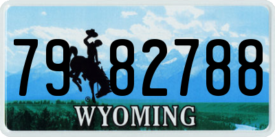 WY license plate 7982788