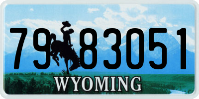 WY license plate 7983051