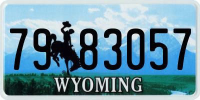 WY license plate 7983057