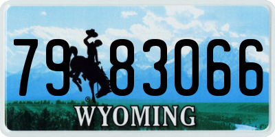 WY license plate 7983066