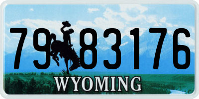 WY license plate 7983176