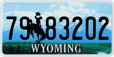 WY license plate 7983202