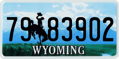 WY license plate 7983902