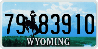 WY license plate 7983910