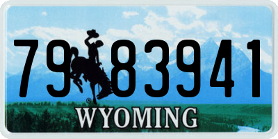 WY license plate 7983941