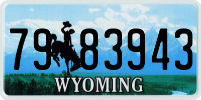 WY license plate 7983943