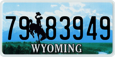 WY license plate 7983949
