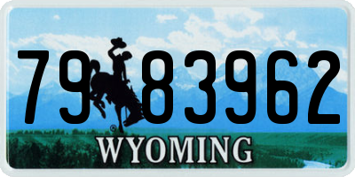WY license plate 7983962