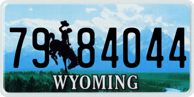 WY license plate 7984044