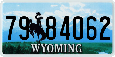 WY license plate 7984062