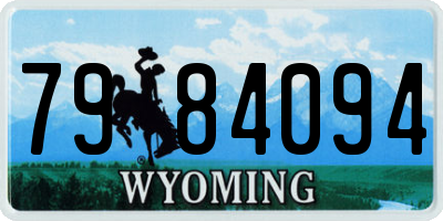 WY license plate 7984094