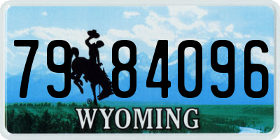 WY license plate 7984096