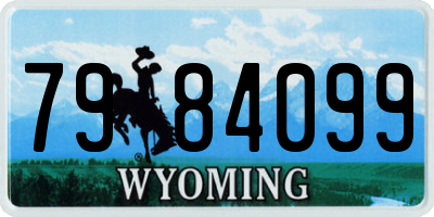WY license plate 7984099