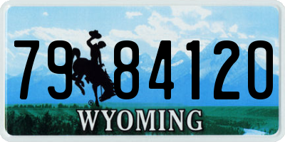 WY license plate 7984120